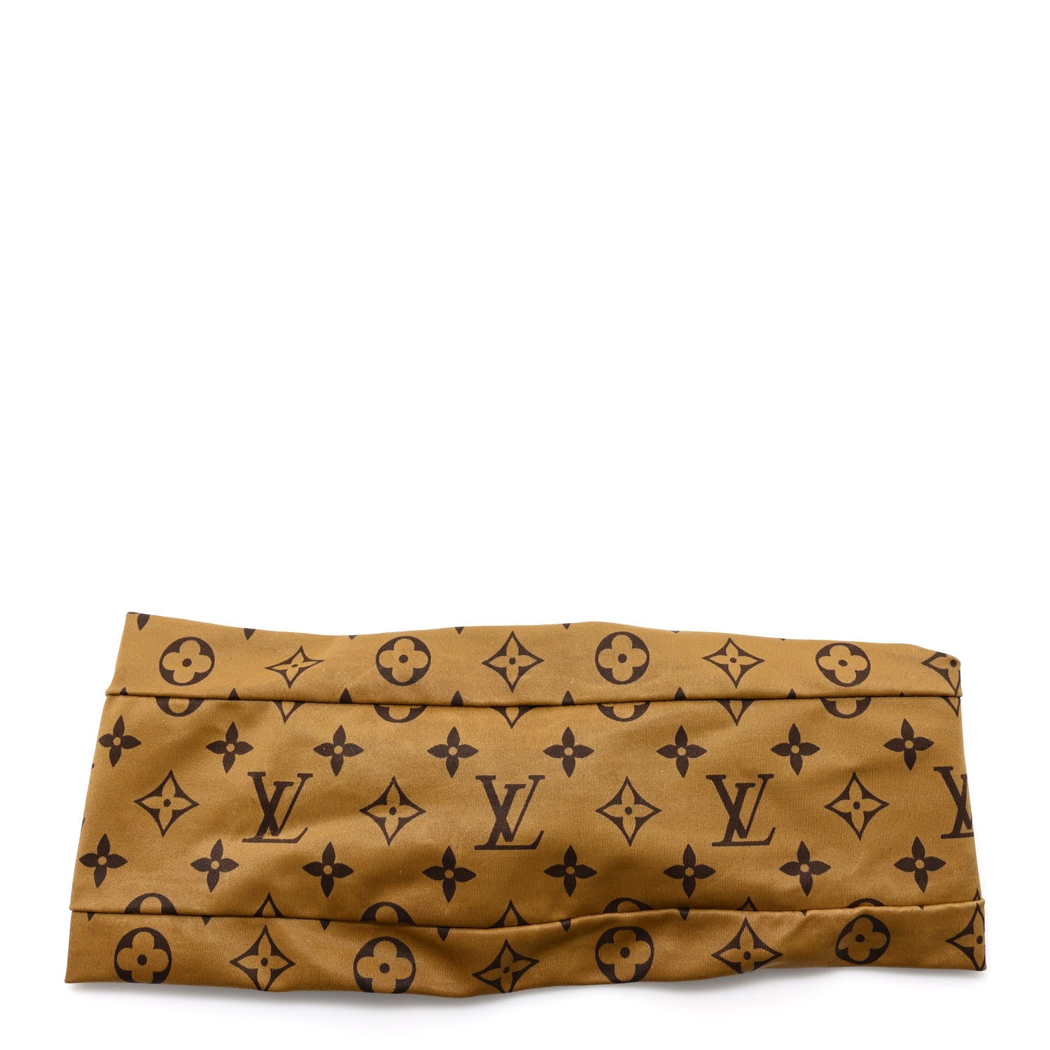 Louis Vuitton Silk Monogram Headband Brown 2 of 4