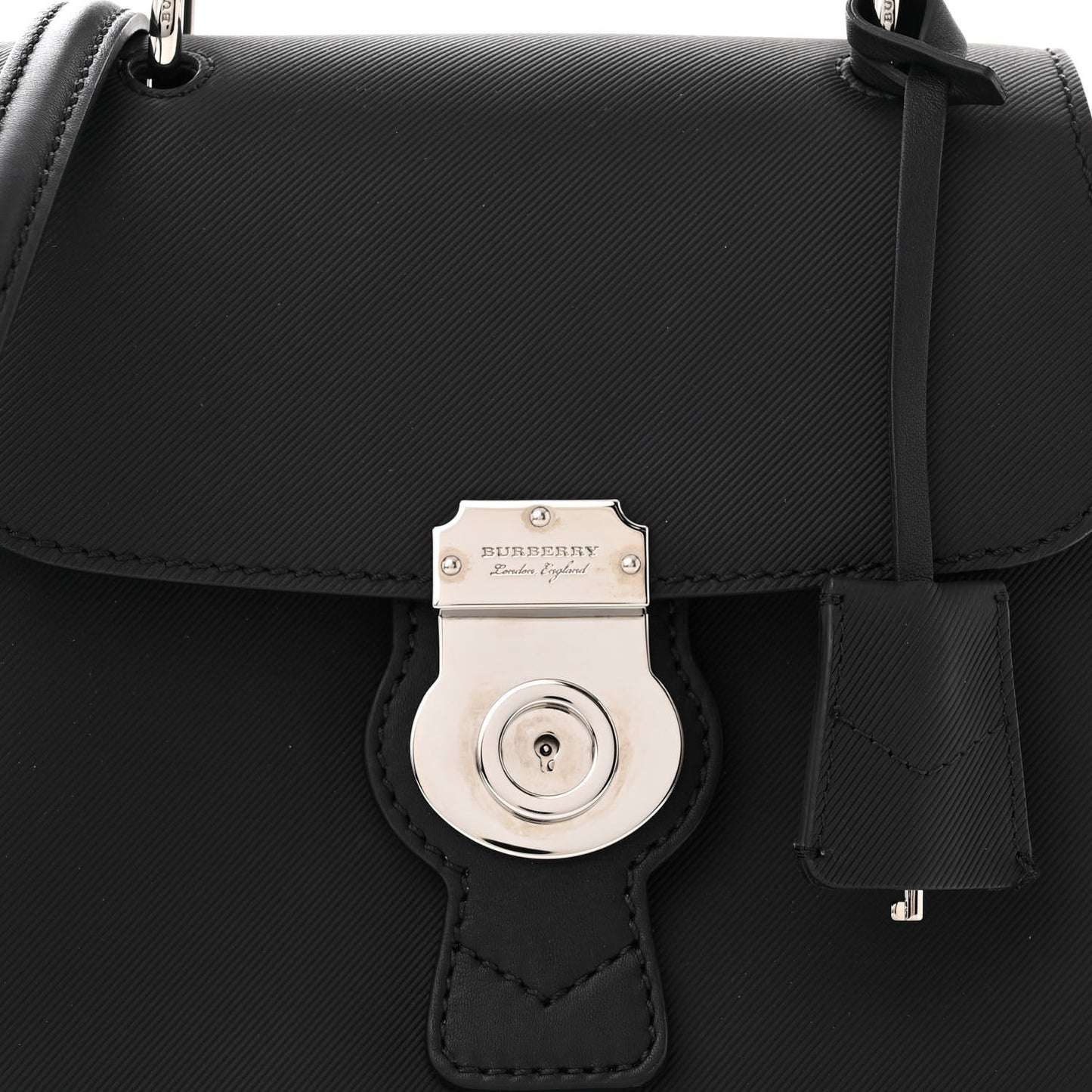 Trench Calfskin Small DK88 Top Handle Bag Black