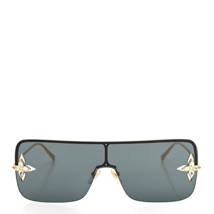 Louis Vuitton Metal Swarovski Crystal Star Light Sunglasses Z1664U Gold 2 of 8