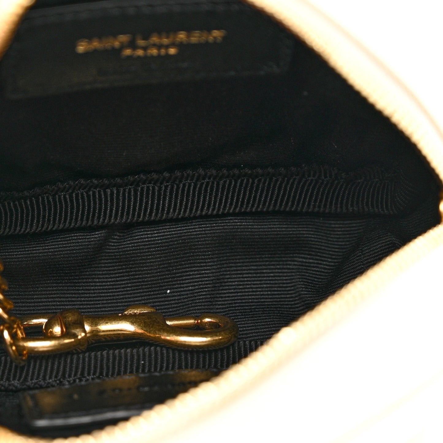 Lambskin Quilted Lolita Cosmetic Pouch Crema Soft