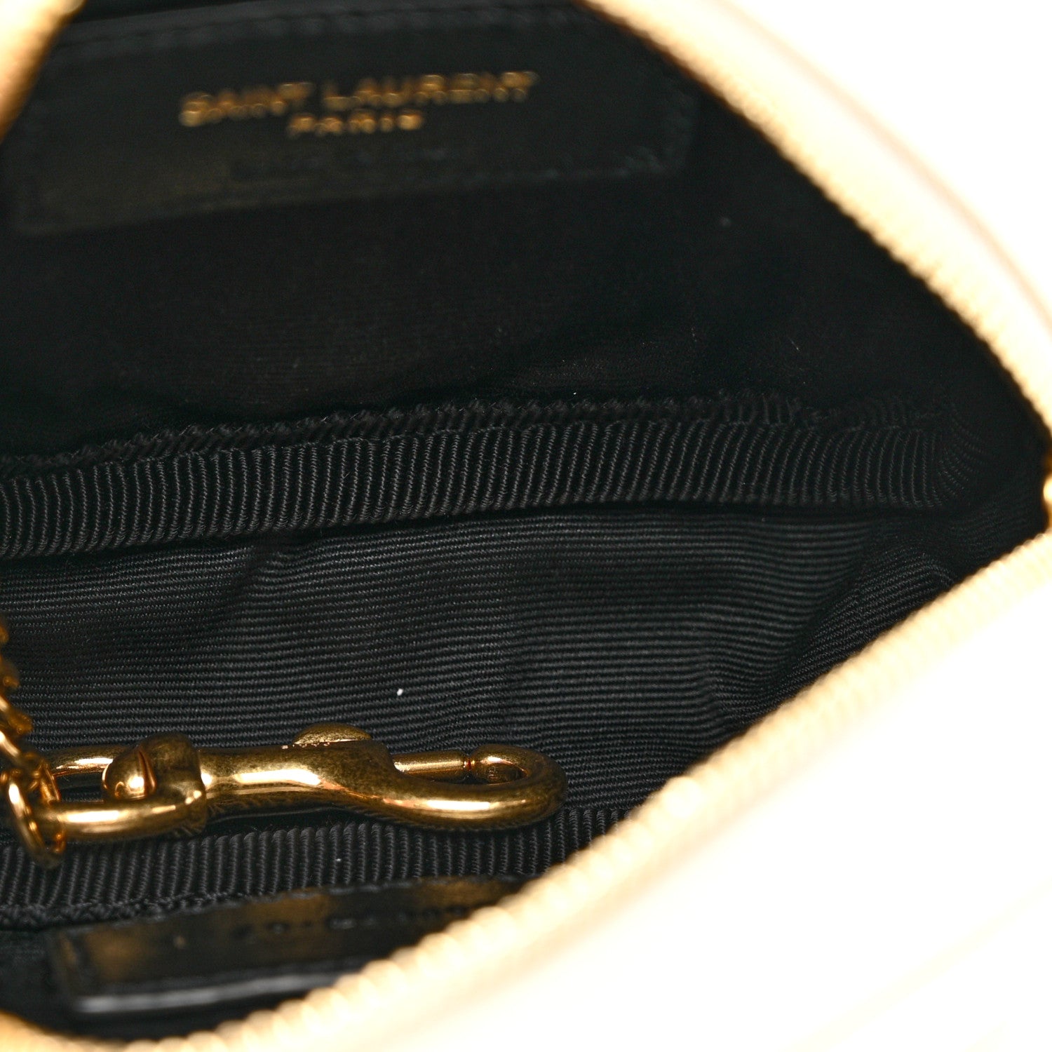 Saint Laurent Lambskin Quilted Lolita Cosmetic Pouch Crema Soft 4 of 6