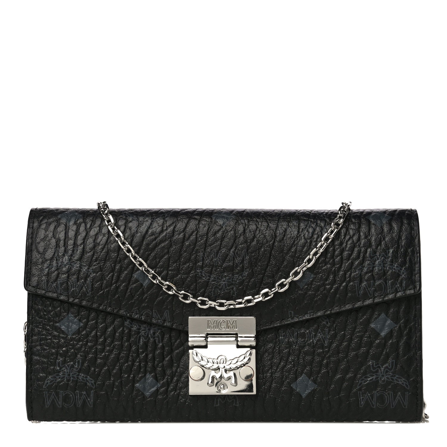 MCM Visetos Large Patricia Wallet On Chain Black 1 of 20