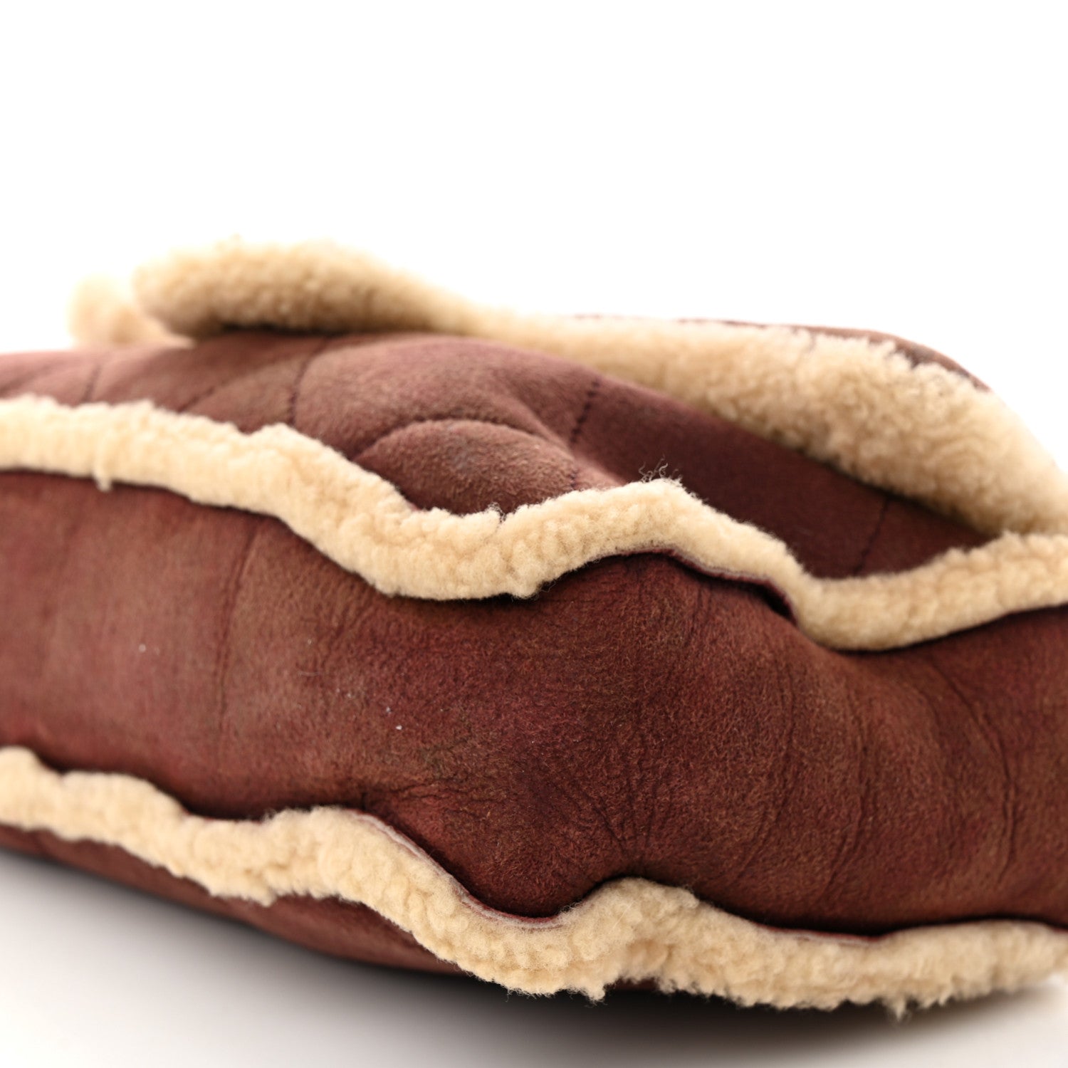 Chanel Shearling Quilted Medium Single Flap Brown 10 of 13