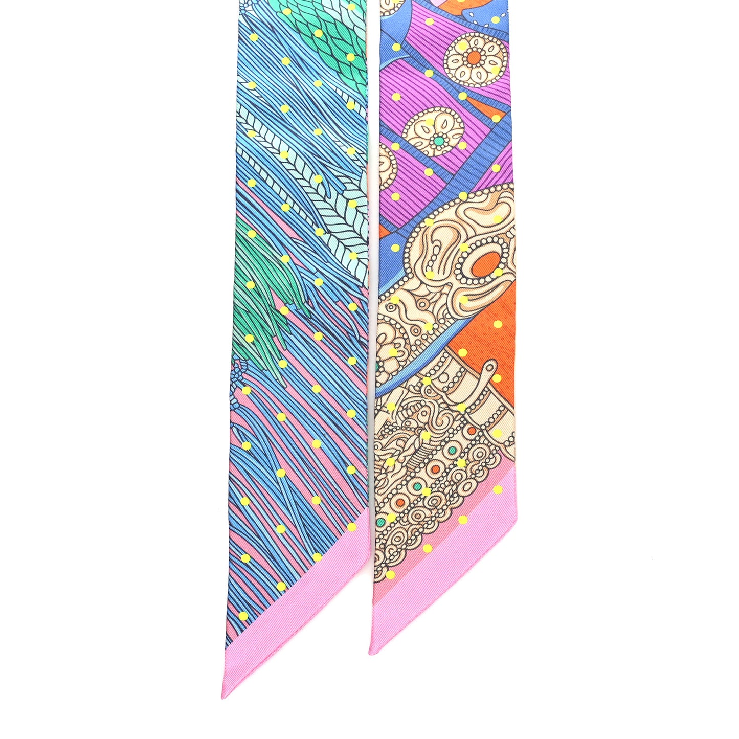 Silk Selle de Dignitaire Plumetis Twilly Rose Saumon Vert