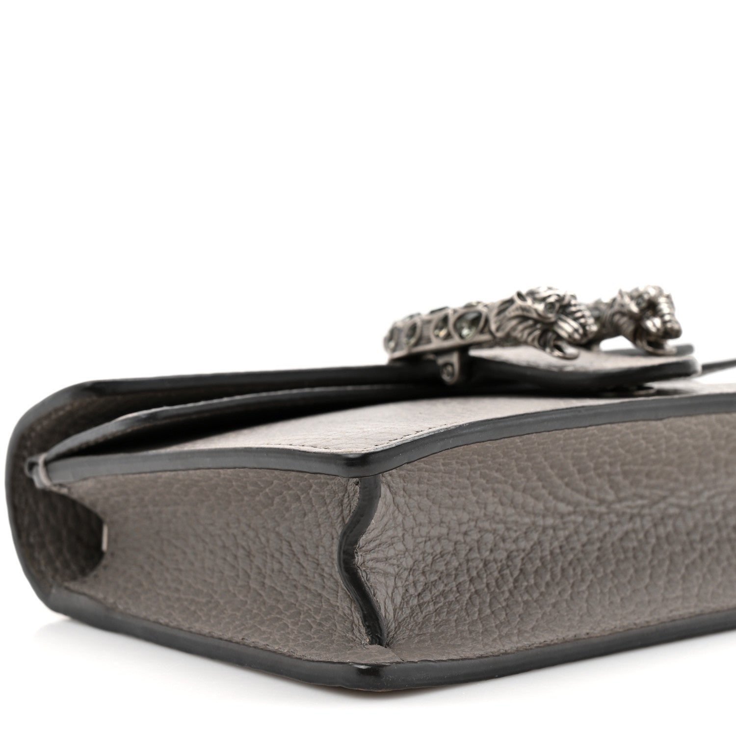 Gucci Dollar Calfskin Crystal Super Mini Dionysus Shoulder Bag Dusty Grey Black Diamond 9 of 14