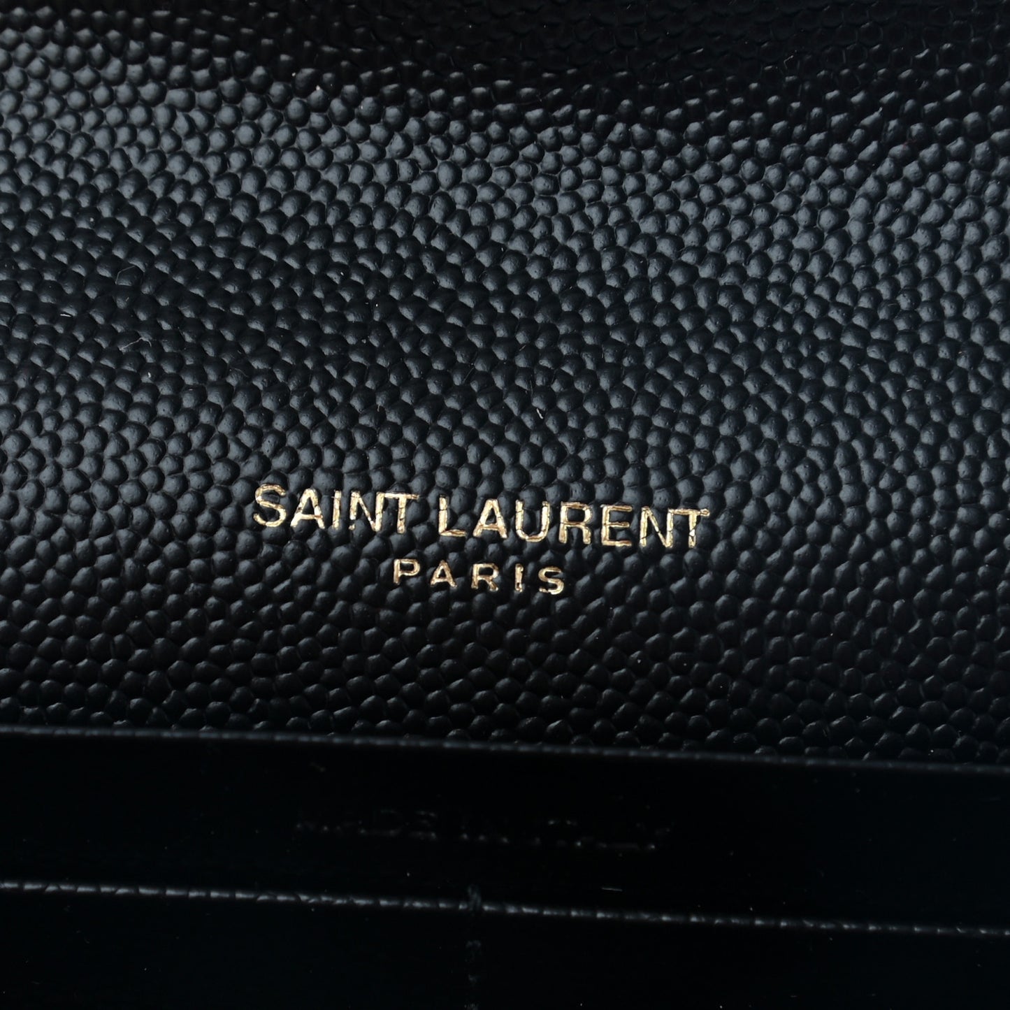 Grain De Poudre Matelasse Chevron Monogram Flap Wallet Black