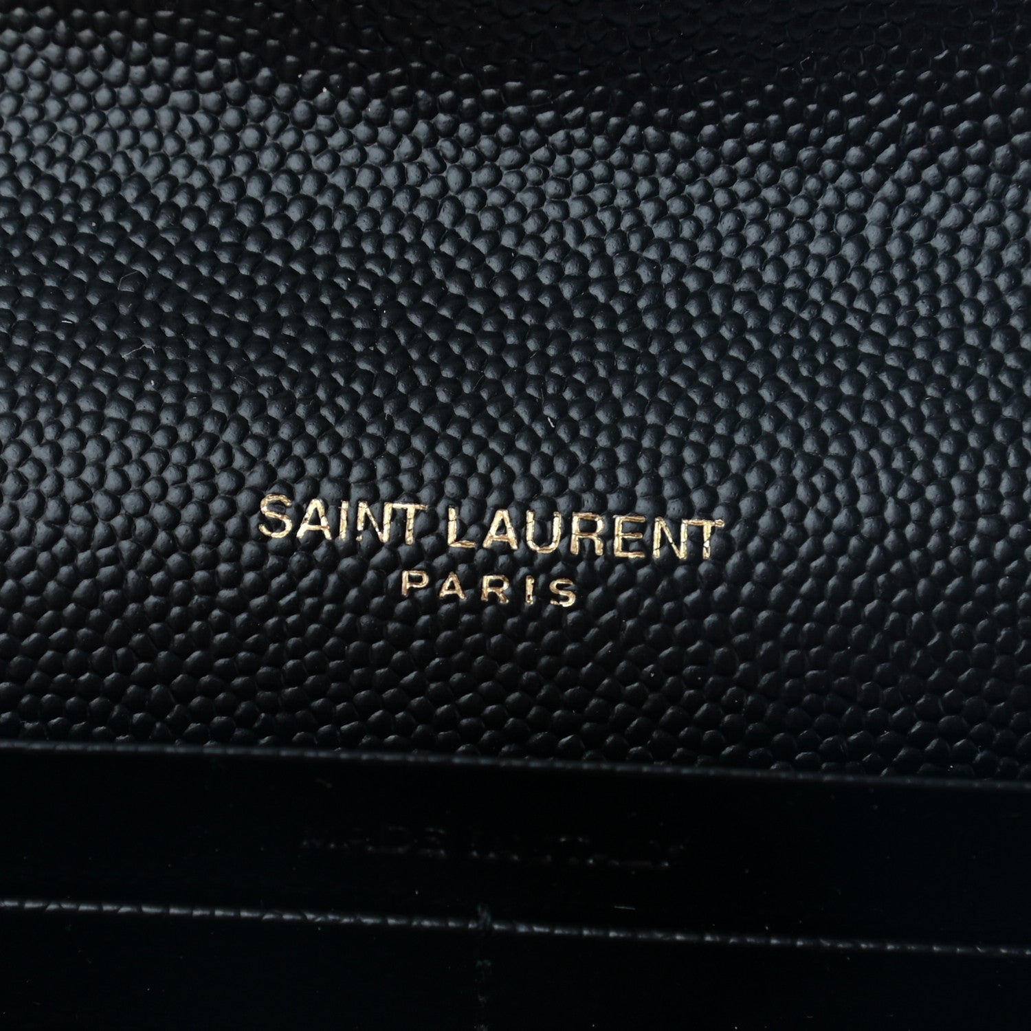 Saint Laurent Grain De Poudre Matelasse Chevron Monogram Flap Wallet Black 8 of 8