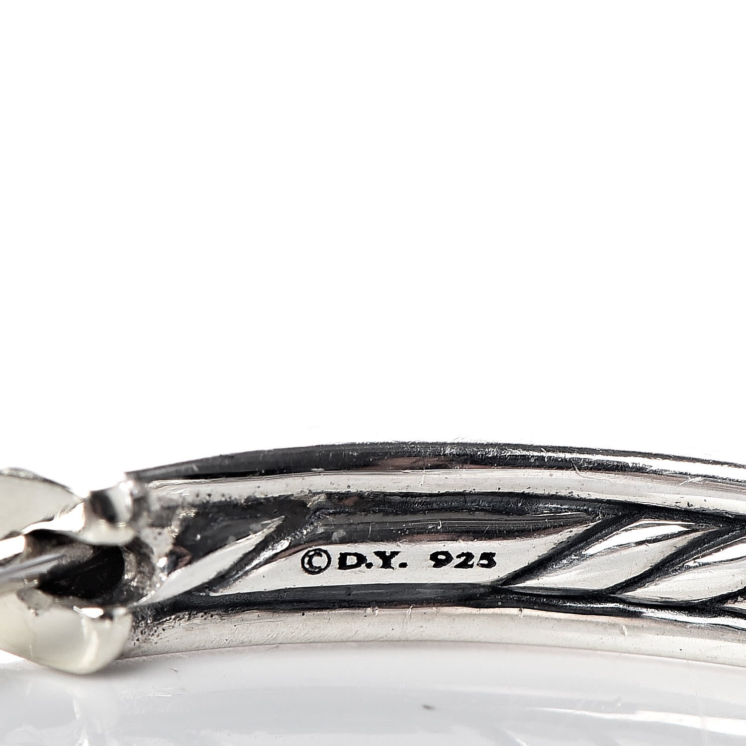 David Yurman Sterling Silver Stax Hoop Earrings 4 of 4