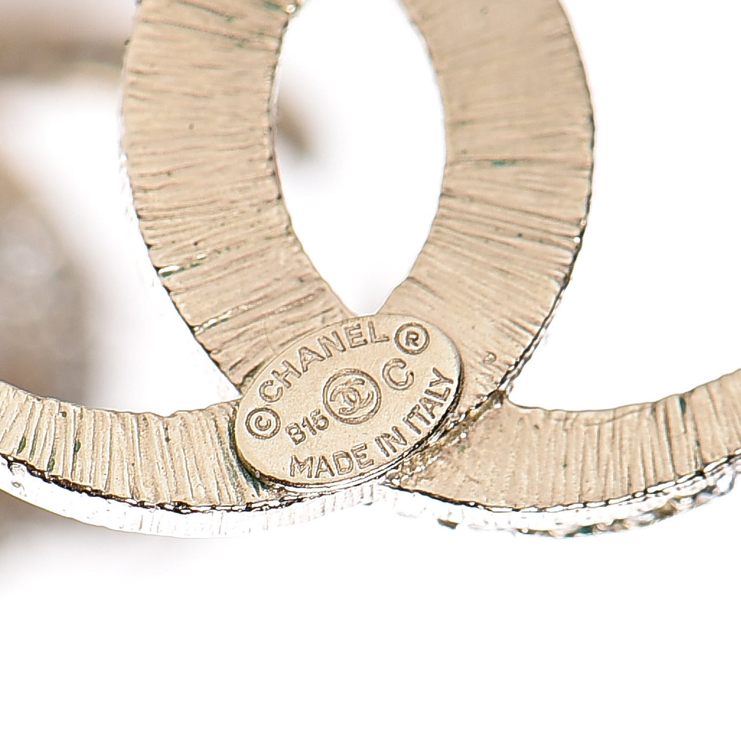 Crystal CC Moon Earrings Gold