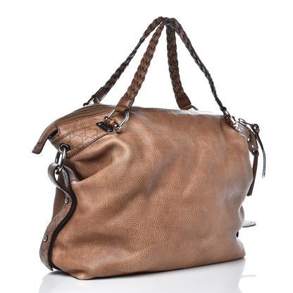 Gucci Calfskin Large Bamboo Bar Shoulder Bag Light Brown 3 of 14