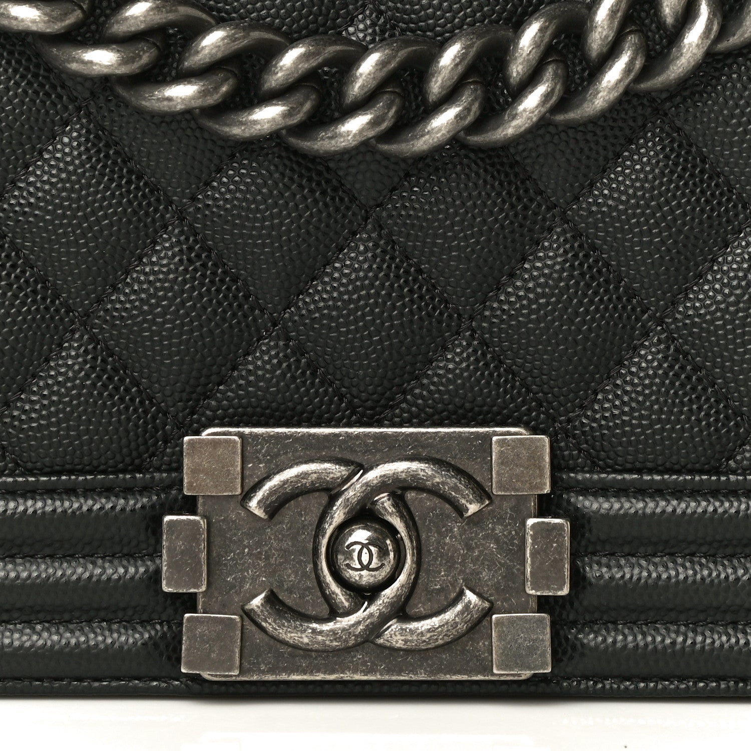 Chanel Caviar Quilted Medium Boy Flap Black 9 of 12