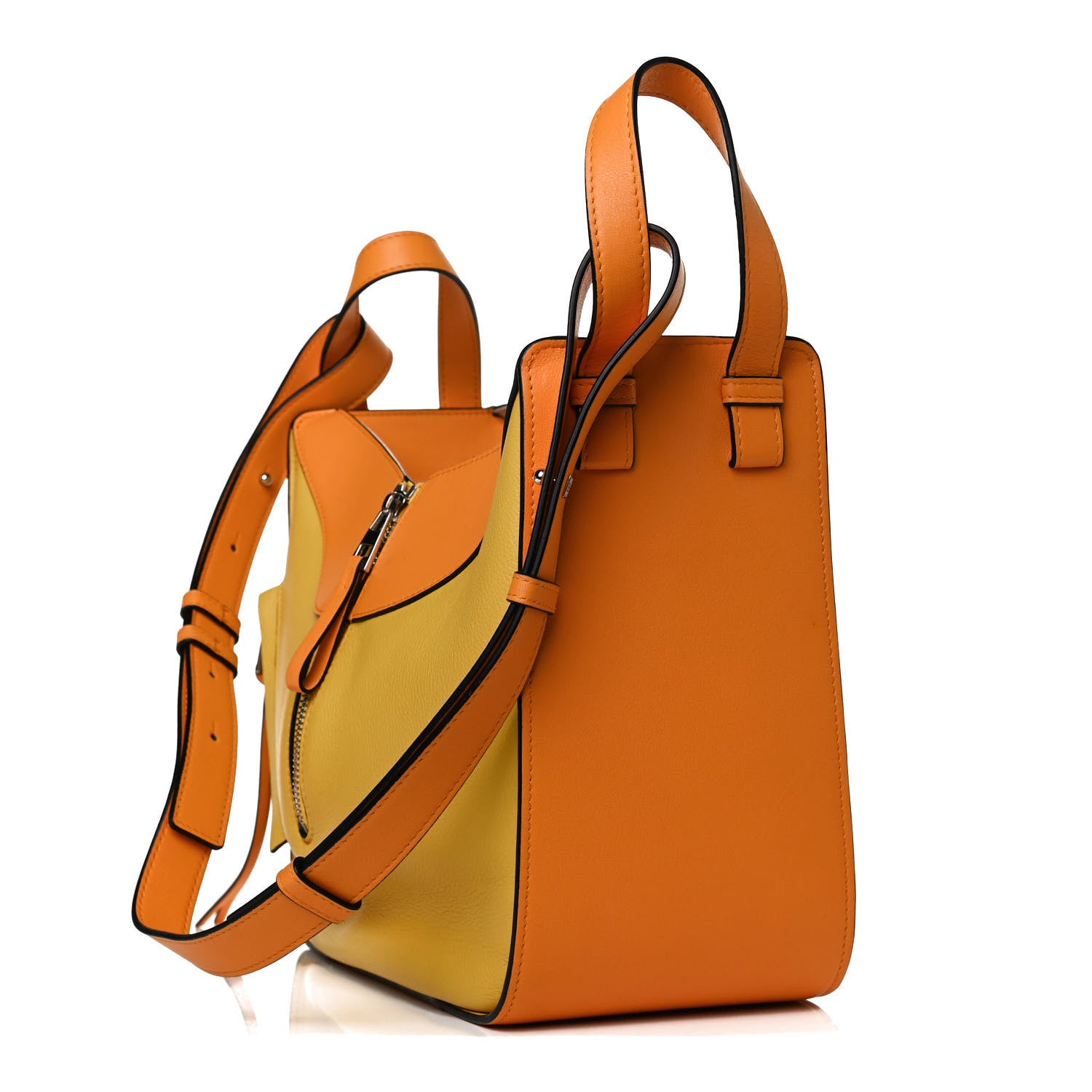 Loewe Calfskin Small Hammock Shoulder Bag Mandarin Yellow 2 of 12