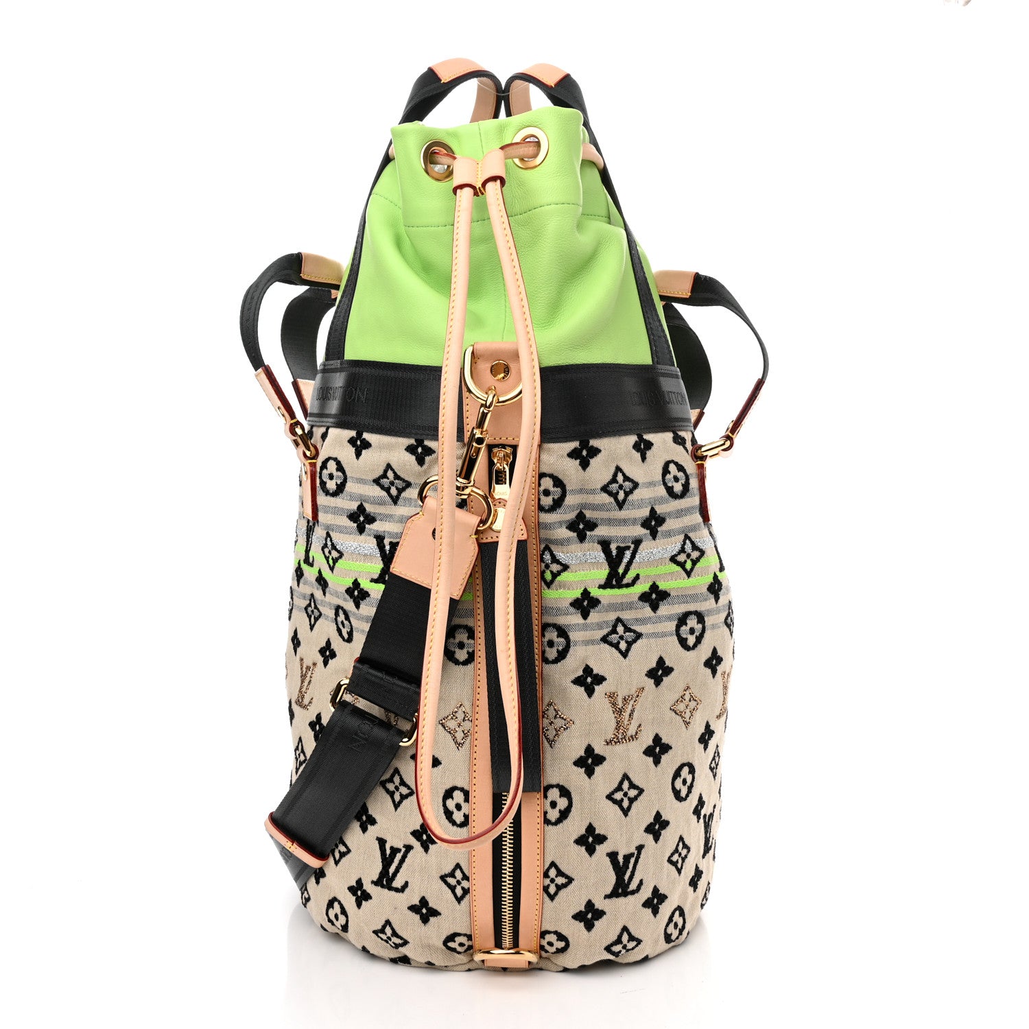 Louis Vuitton Fabric Jacquard Monogram Cheche Gypsy PM Vert 3 of 14