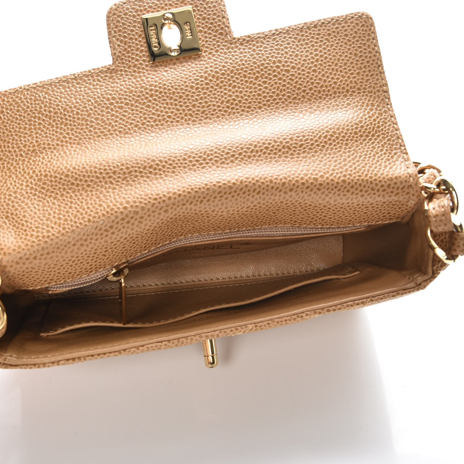 Chanel Caviar Quilted Handbag Dark Beige 5 of 9