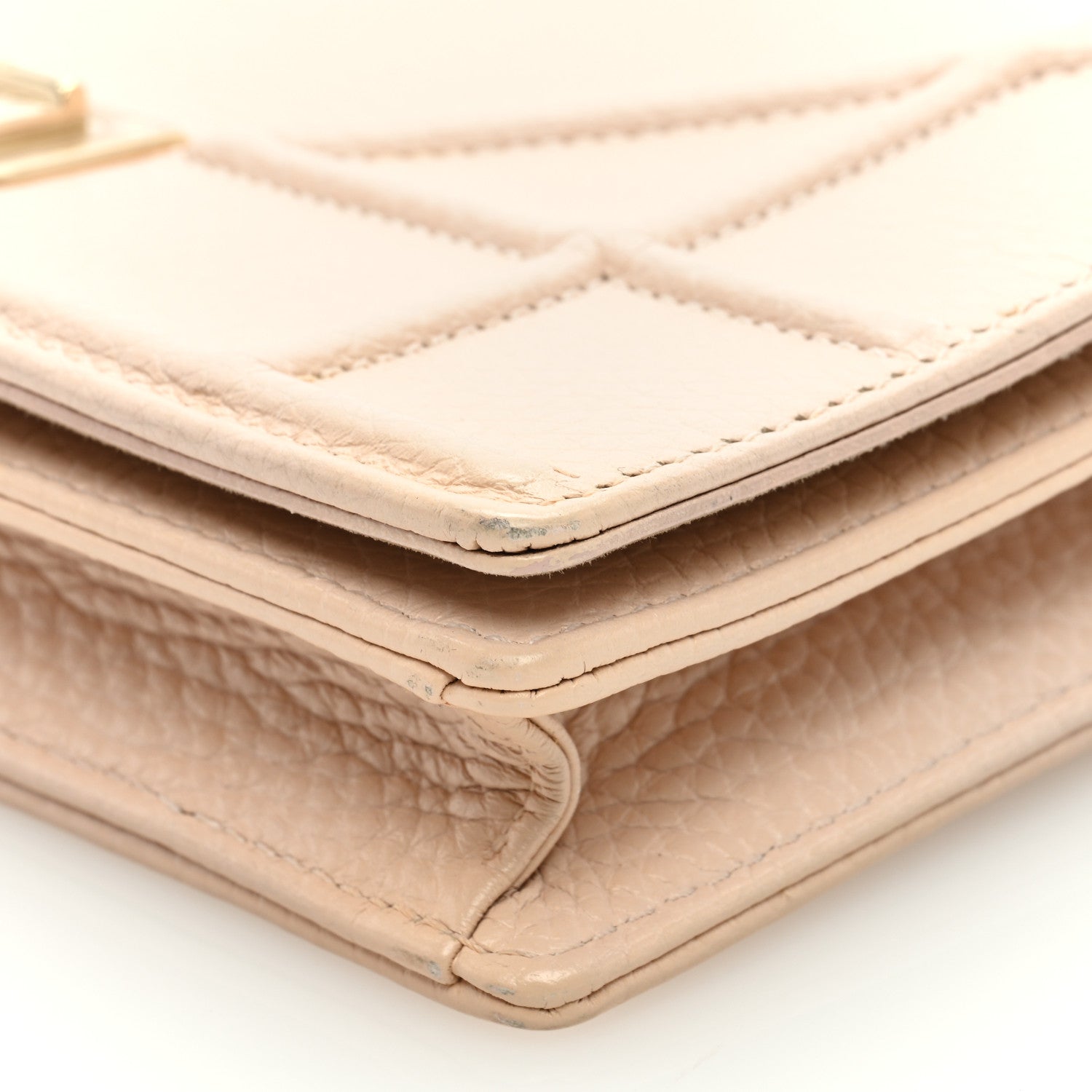 Christian Dior Grained Calfskin Diorama Wallet on Chain Pouch Rose Poudre 8 of 9