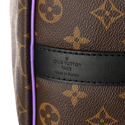 Louis Vuitton Monogram Macassar LV Colormania Keepall Bandouliere 50 Purple 5 of 9