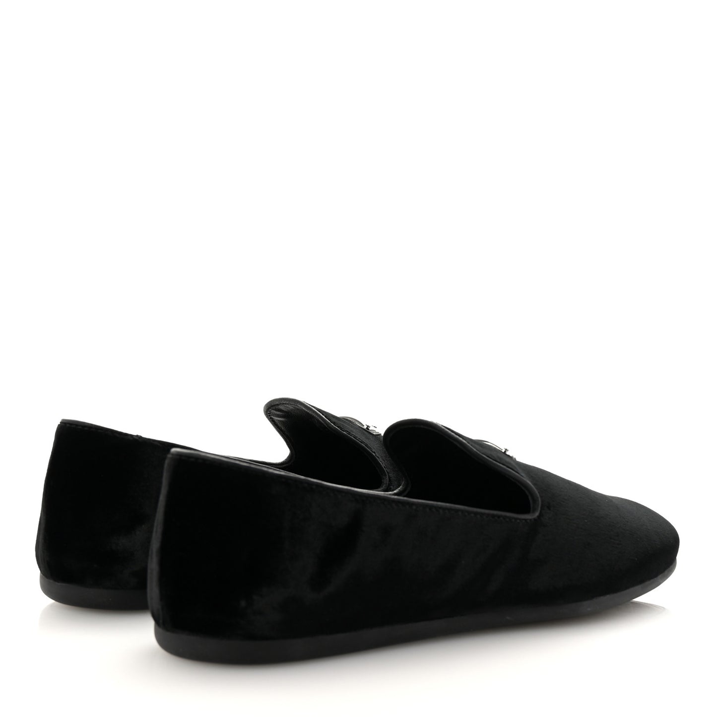 Velvet Mens Slip On Loafers 8 Black