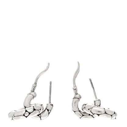 John Hardy Sterling Silver Small Kali Pebble Hoop Drop Earrings 3 of 4