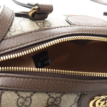 Gucci GG Supreme Monogram Web Small Ophidia Boston Bag Beige New Acero 8 of 13