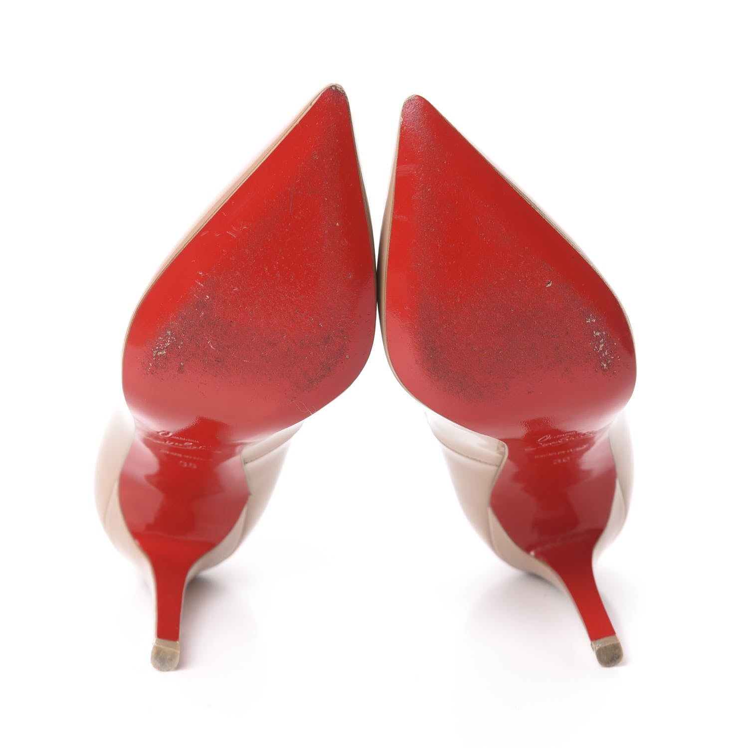 Christian Louboutin Patent Pigalle 100 Pumps 36 Nude 7 of 7