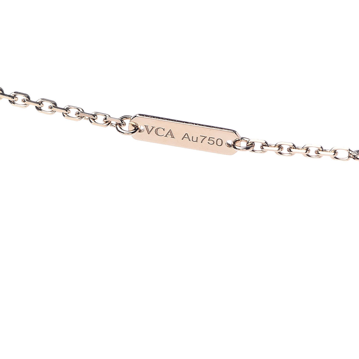Van Cleef & Arpels 18K Yellow Gold Diamond Yellow Mother of Pearl Vintage Alhambra Pendant Necklace 7 of 8