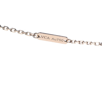 Van Cleef & Arpels 18K Yellow Gold Diamond Yellow Mother of Pearl Vintage Alhambra Pendant Necklace 7 of 8