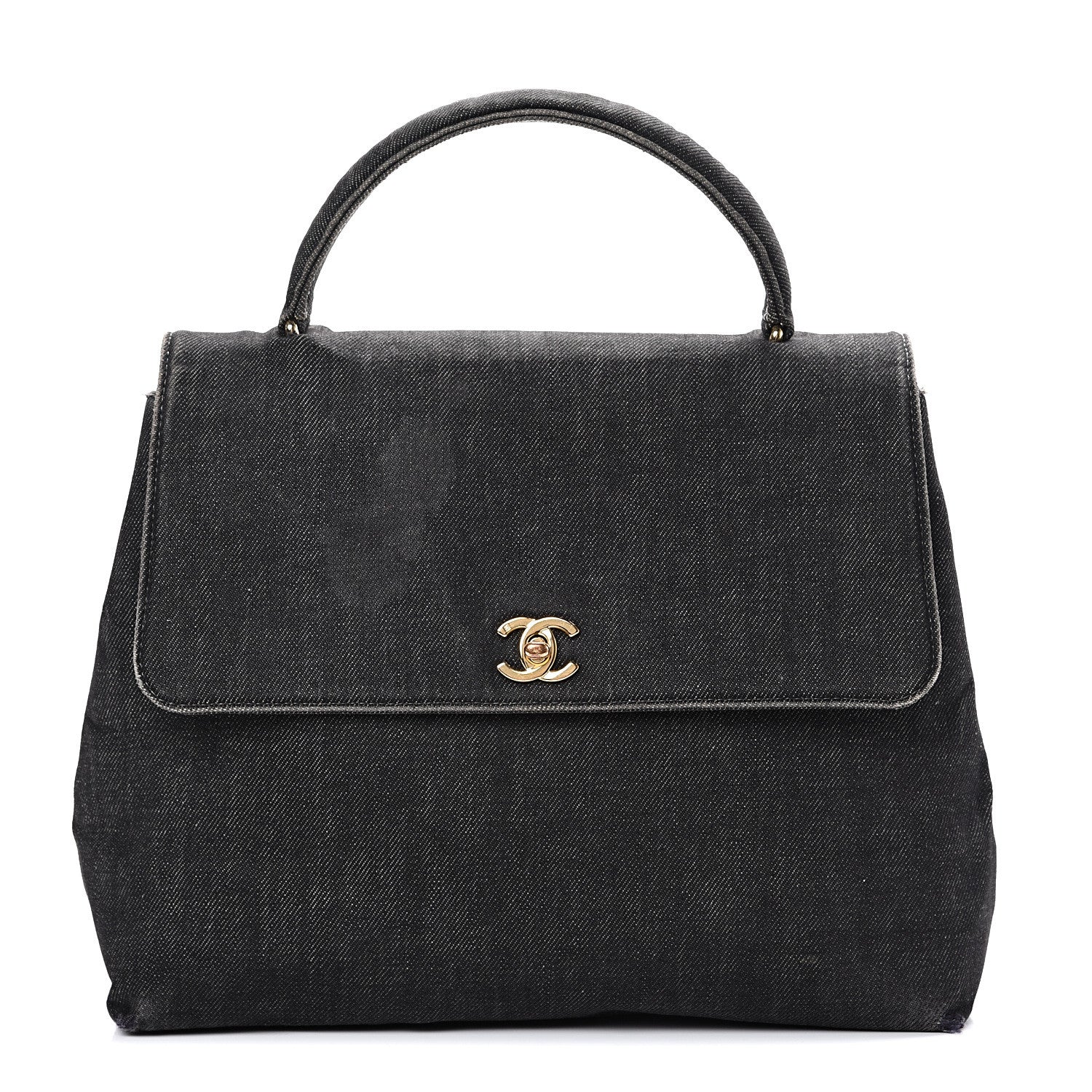 Chanel Denim Jumbo Kelly Flap Black 1 of 20