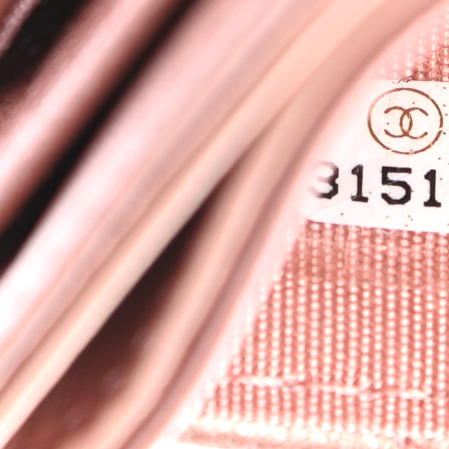 Chanel Metallic Caviar Quilted Reissue Card Holder Rose Gold 8 of 8