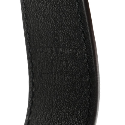 Louis Vuitton Calfskin LV Shape Dragonne Bag Charm Key Holder Black 4 of 5