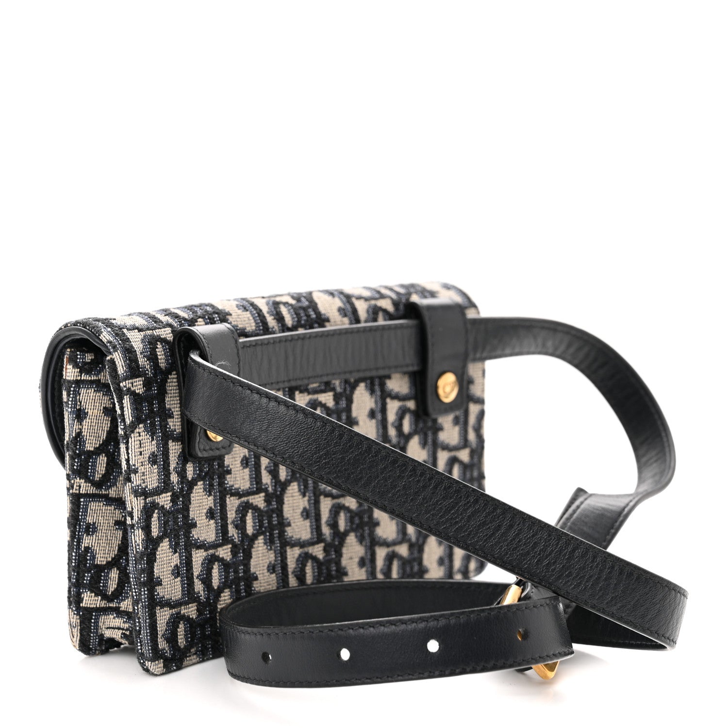 Christian Dior Oblique Saddle Belt Bag Blue 3 of 11