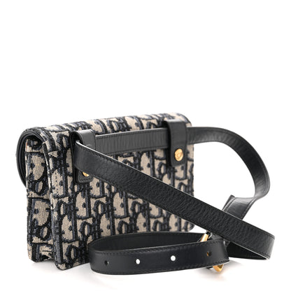 Christian Dior Oblique Saddle Belt Bag Blue 3 of 11