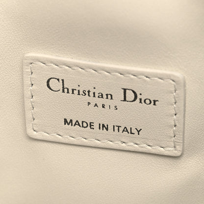 Christian Dior Calfskin Macrocannage Medium Diortravel Nomad Pouch Latte 7 of 10