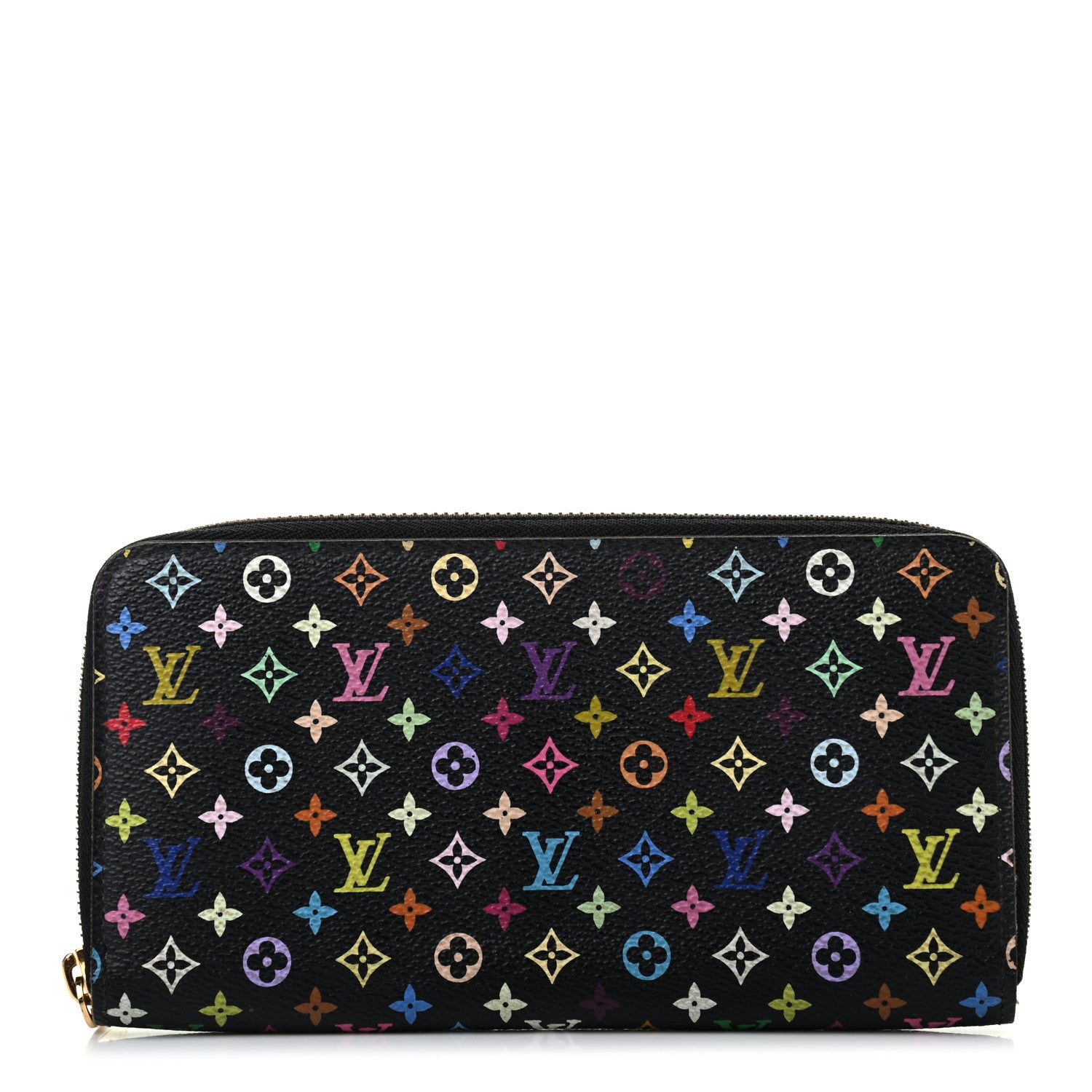 Louis Vuitton Monogram Multicolor Zippy Wallet Black Grenade 1 of 7