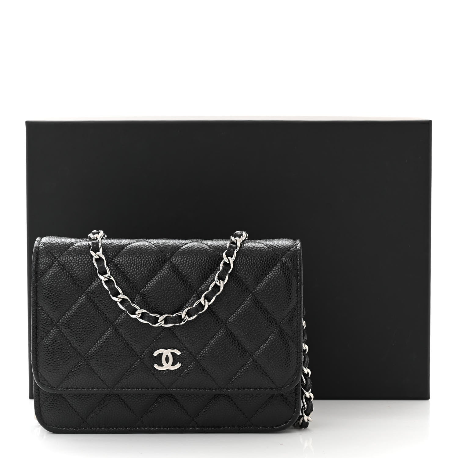 Chanel Caviar Quilted Mini Wallet On Chain WOC Black 11 of 11