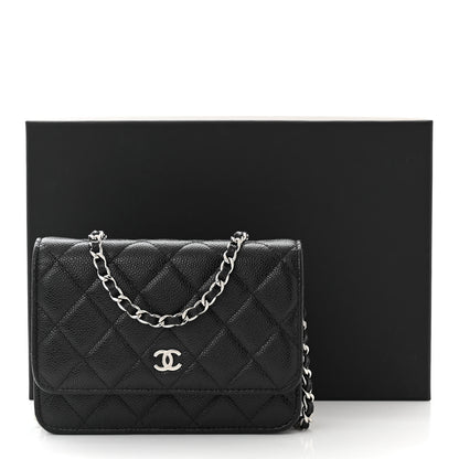 Chanel Caviar Quilted Mini Wallet On Chain WOC Black 11 of 11