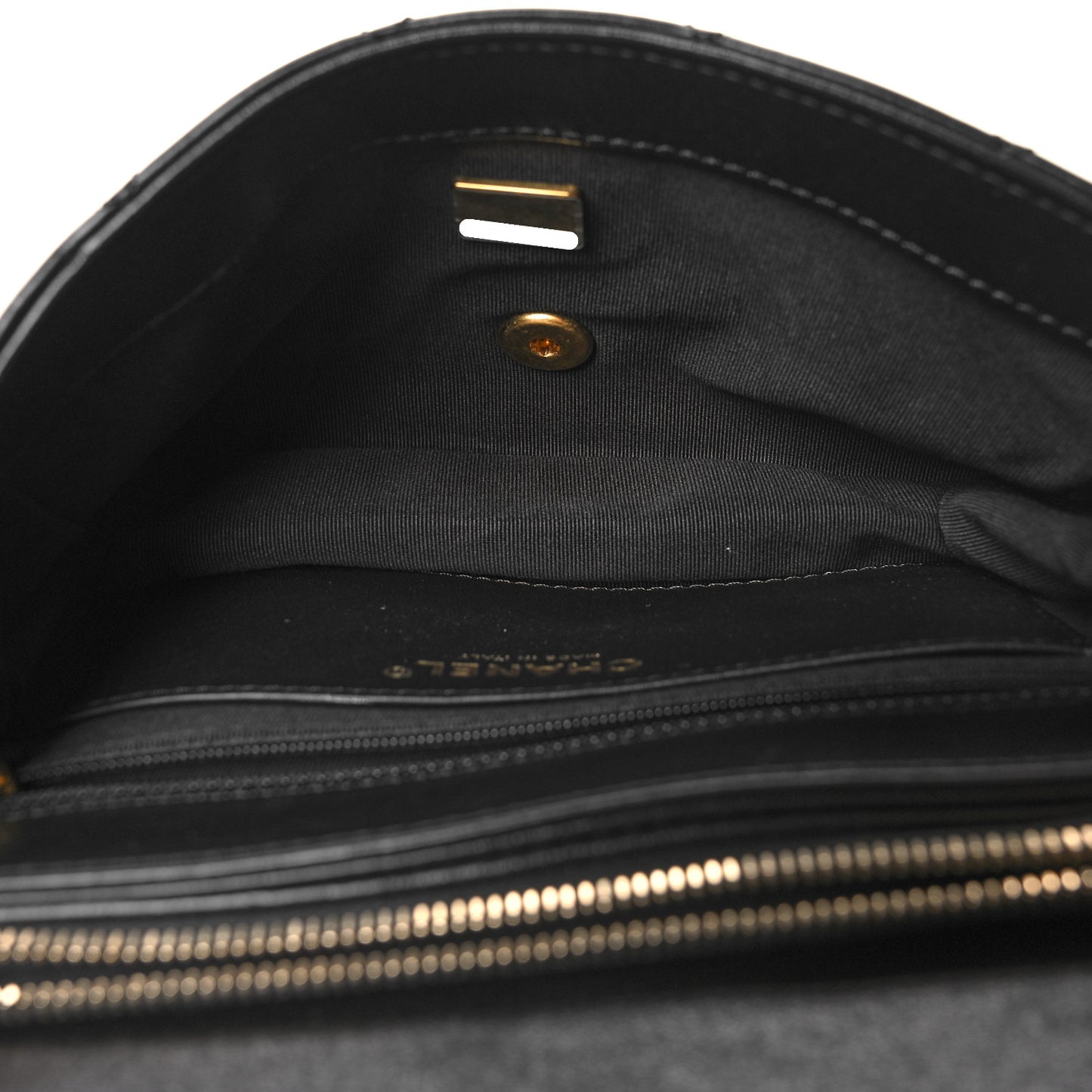 Lambskin Quilted Small Pillow Crush Flap Black