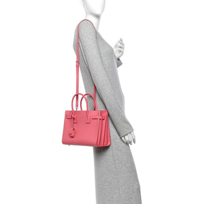 Saint Laurent Grained Calfskin Baby Sac De Jour Rose Clair 2 of 10