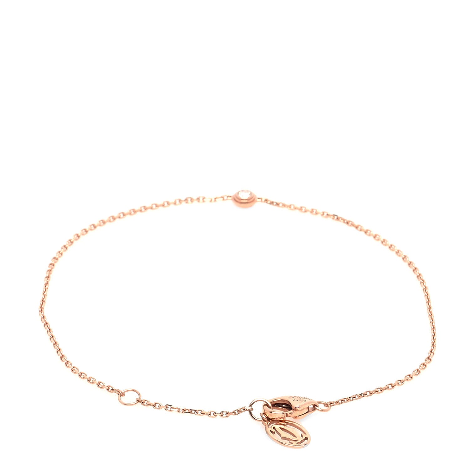 Cartier 18K Pink Gold Diamond XS D'Amour Bracelet 3 of 6