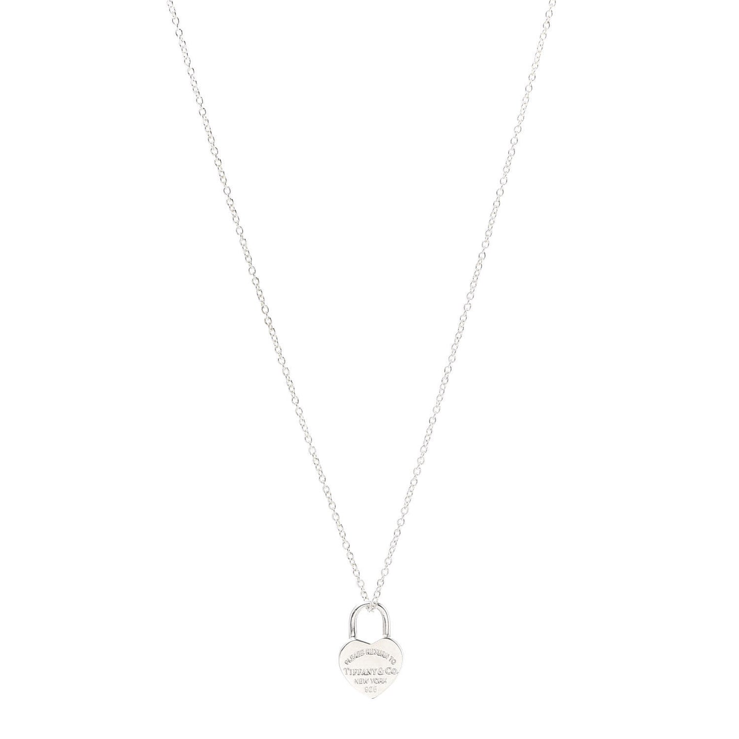 Sterling Silver Return to Tiffany Heart Lock Pendant Necklace