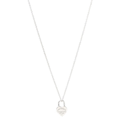 Tiffany Sterling Silver Return to Tiffany Heart Lock Pendant Necklace 1 of 6