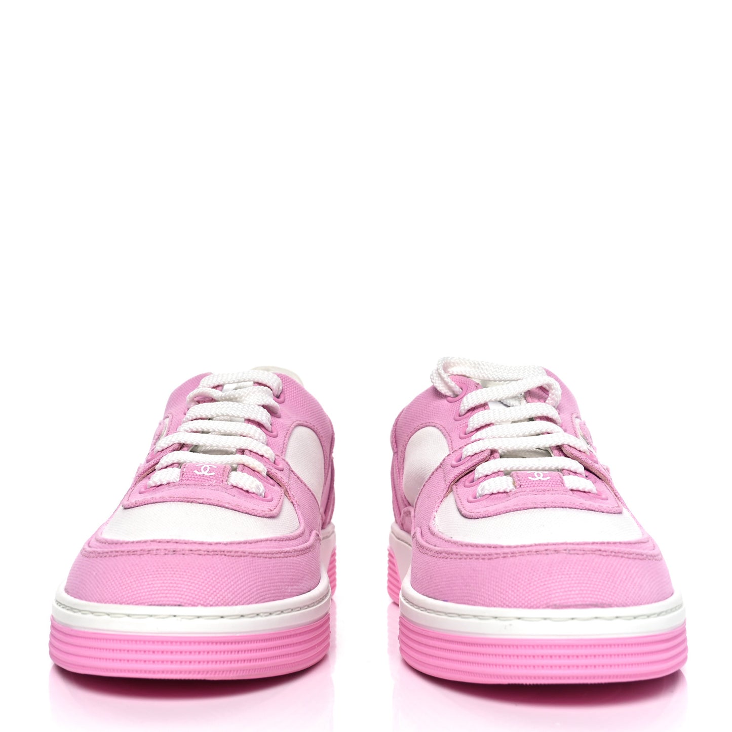 Cotton Sneakers 37 Pink White