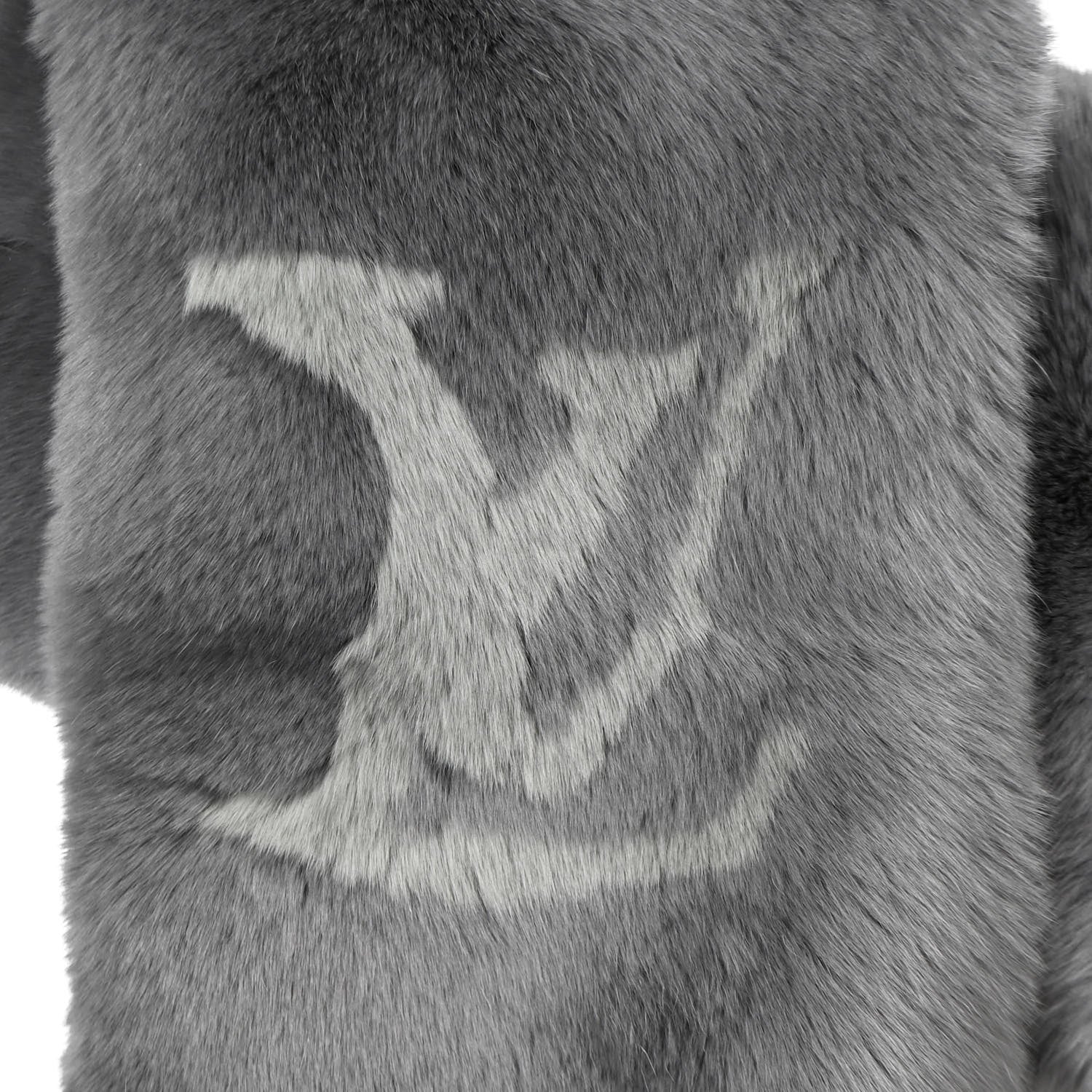 Louis Vuitton Rabbit Fur Echarpe Rex Stole Grey 2 of 3