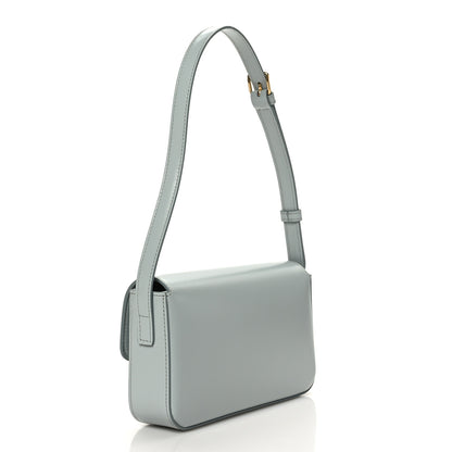 Celine Shiny Calfskin Triomphe Shoulder Bag Soft Blue 2 of 7