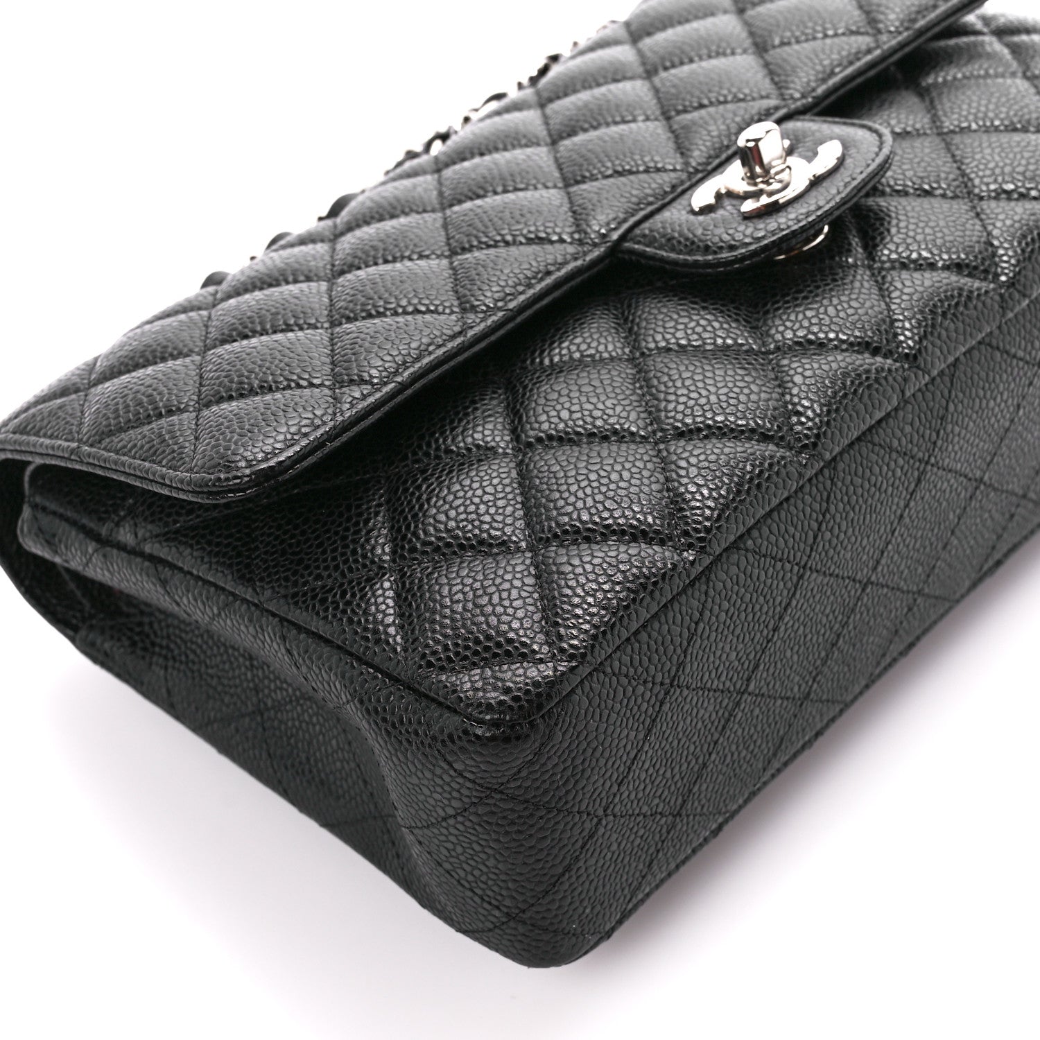 Chanel Caviar Quilted Medium Double Flap Black 10 of 12