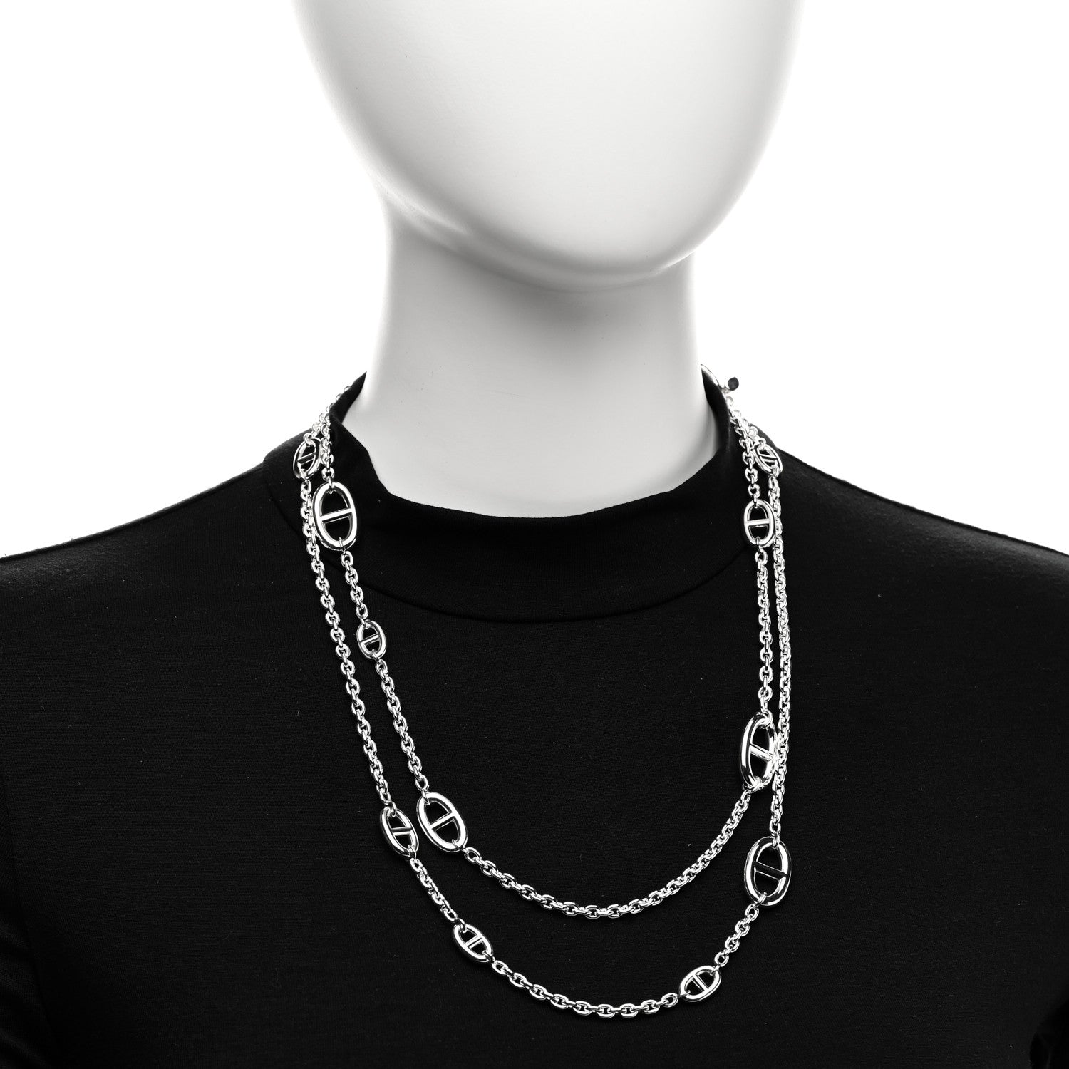 Hermes Sterling Silver Farandole Necklace 120 2 of 6