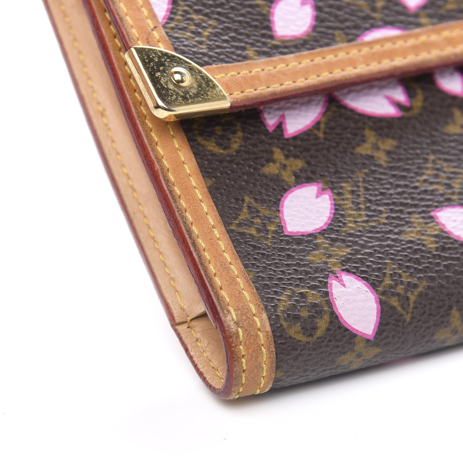 Louis Vuitton Monogram Cherry Blossom Porte Tresor International Wallet Brown 8 of 15