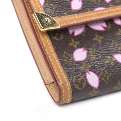 Louis Vuitton Monogram Cherry Blossom Porte Tresor International Wallet Brown 8 of 15
