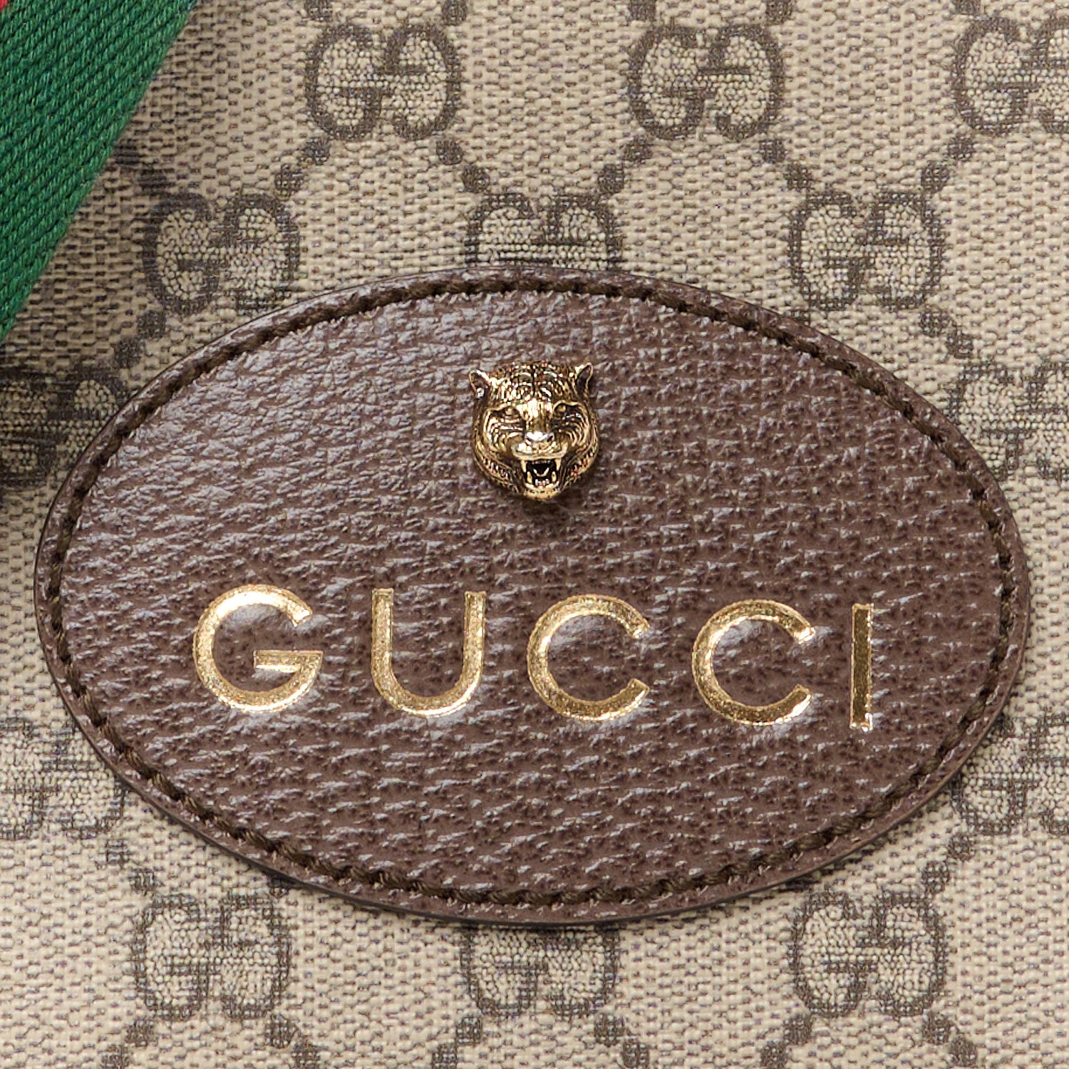 Gucci GG Supreme Monogram Web Neo Vintage Shoulder Bag Beige New Acero Crop 9 of 12