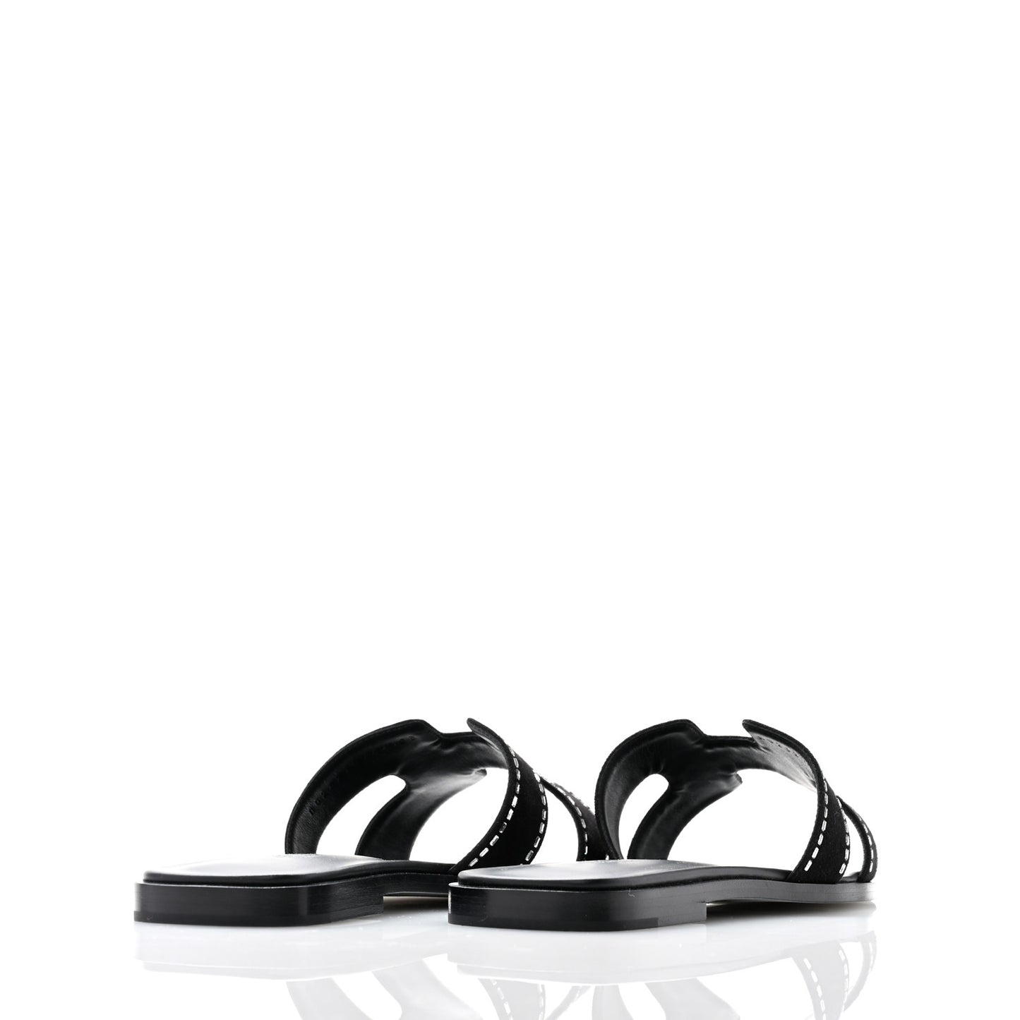 Suede Goatskin Crystal Embellished Oran Sandals 39 Black