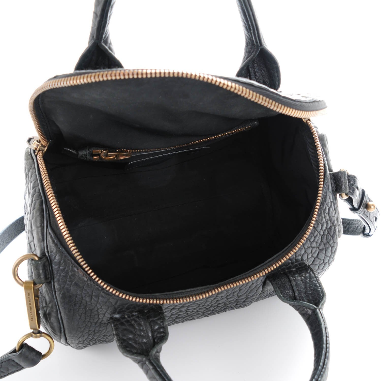 Alexander Wang Pebbled Lambskin Rockie Black Antique Brass Hardware 5 of 8